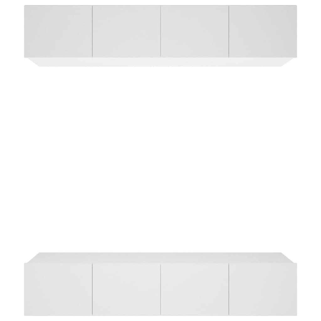 vidaXL Meubles TV 4 pcs Blanc 80x30x30 cm Bois d'ingénierie
