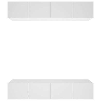 vidaXL Meubles TV 4 pcs Blanc 80x30x30 cm Bois d'ingénierie