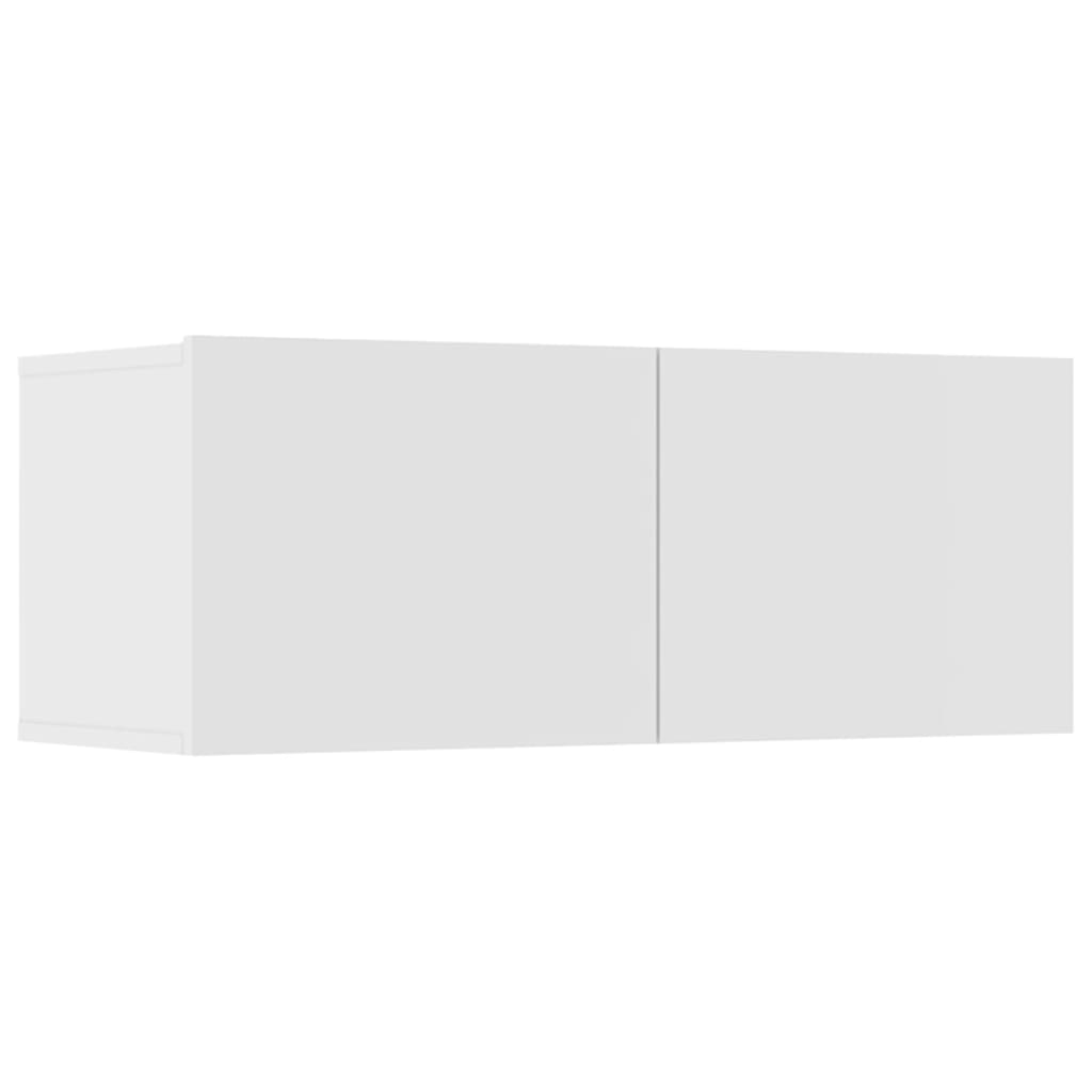 vidaXL Meubles TV 4 pcs Blanc 80x30x30 cm Bois d'ingénierie