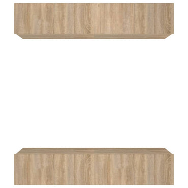 vidaXL Meubles TV 4 pcs Chêne Sonoma 80x30x30 cm Aggloméré