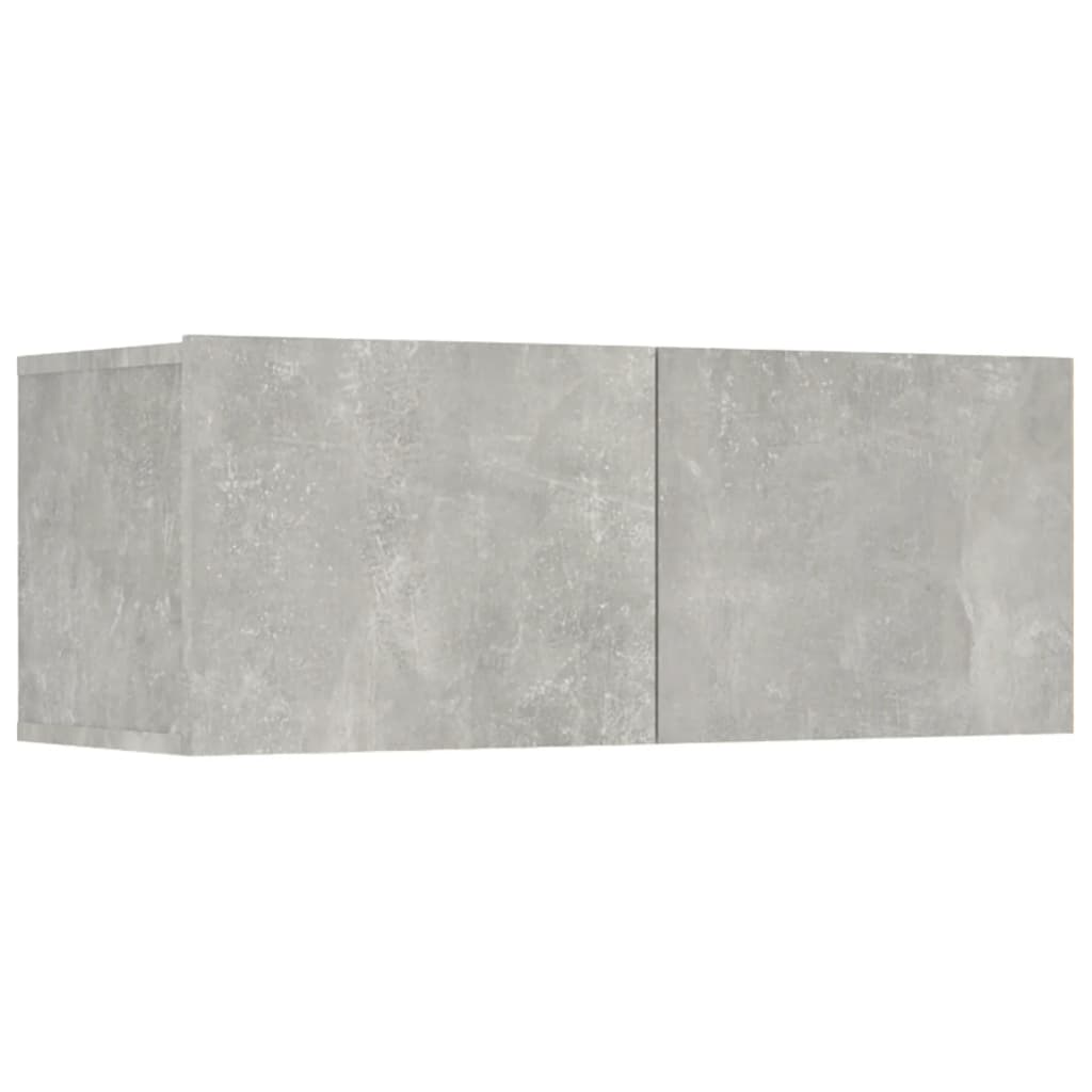 vidaXL Meubles TV 4 pcs. gris béton 80x30x30 cm bois d'ingénierie