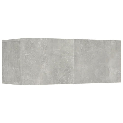 vidaXL Meubles TV 4 pcs. gris béton 80x30x30 cm bois d'ingénierie
