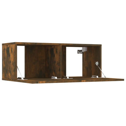 vidaXL Meubles TV 4 pcs Chêne fumé 80x30x30 cm Bois d'ingénierie