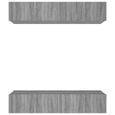 vidaXL Meubles TV 4 pcs Gris Sonoma 80x30x30 cm Bois d'ingénierie