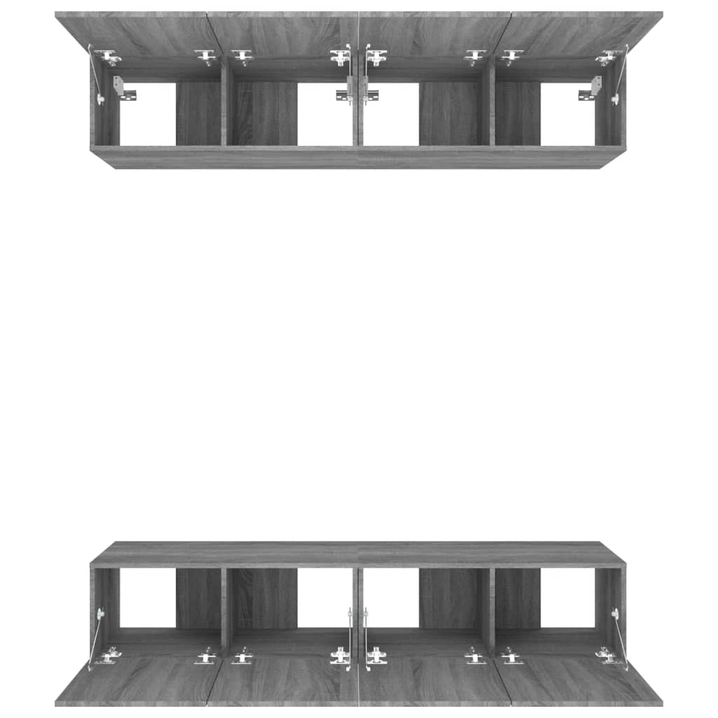 vidaXL Meubles TV 4 pcs Gris Sonoma 80x30x30 cm Bois d'ingénierie
