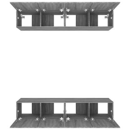 vidaXL Meubles TV 4 pcs Gris Sonoma 80x30x30 cm Bois d'ingénierie
