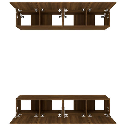 vidaXL Meubles TV 4 pcs Chêne marron 80x30x30 cm Bois d'ingénierie