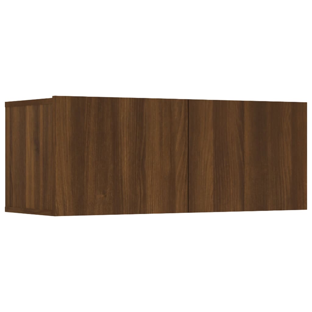 vidaXL Meubles TV 4 pcs Chêne marron 80x30x30 cm Bois d'ingénierie
