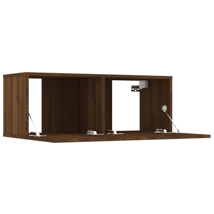 vidaXL Meubles TV 4 pcs Chêne marron 80x30x30 cm Bois d'ingénierie