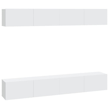 vidaXL Meubles TV muraux 4 pcs Blanc 100x30x30 cm