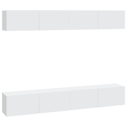 vidaXL Meubles TV muraux 4 pcs Blanc 100x30x30 cm