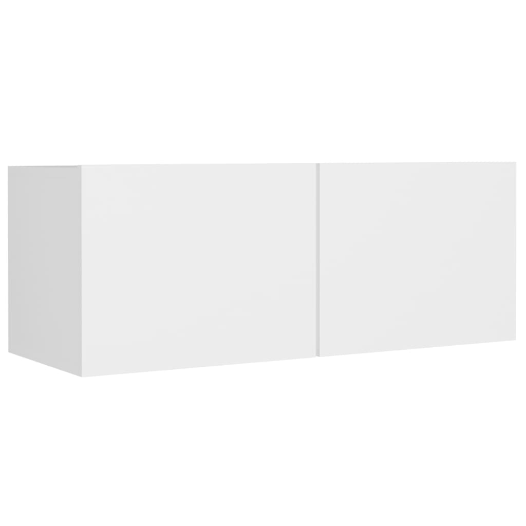vidaXL Ensemble de 4 meubles TV Blanc Bois d'ingénierie