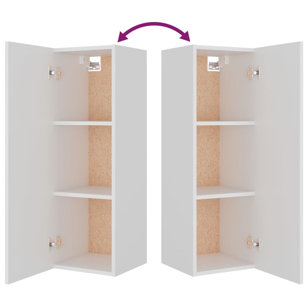 vidaXL Ensemble de 4 meubles TV Blanc Bois d'ingénierie