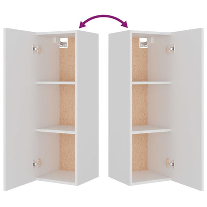 vidaXL Ensemble de 4 meubles TV Blanc Bois d'ingénierie