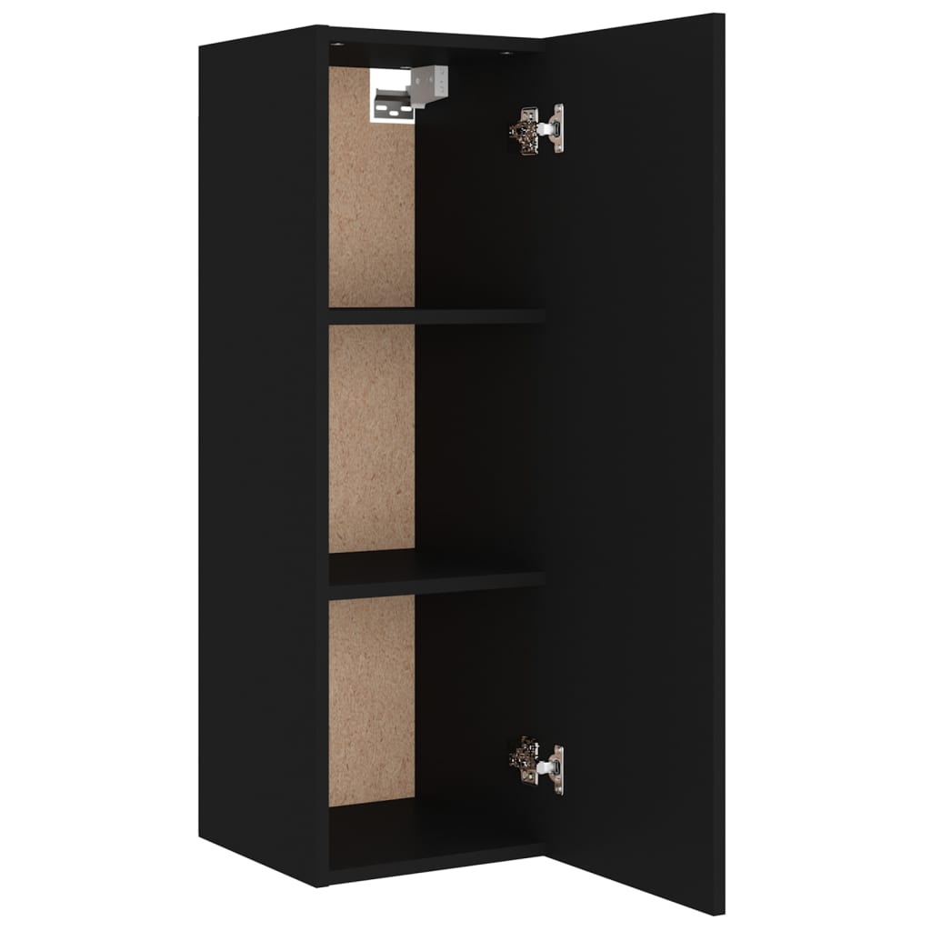 vidaXL 4-tlg. TV-Schrank-Set Schwarz Holzwerkstoff