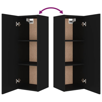 vidaXL 4-tlg. TV-Schrank-Set Schwarz Holzwerkstoff