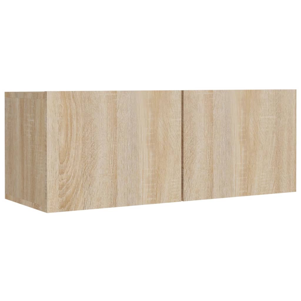 vidaXL Meuble TV 4 pcs Aggloméré Chêne Sonoma