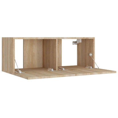 vidaXL Meuble TV 4 pcs Aggloméré Chêne Sonoma