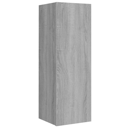 vidaXL Meuble TV, 4 pcs, Gris sonoma, Bois d'ingénierie