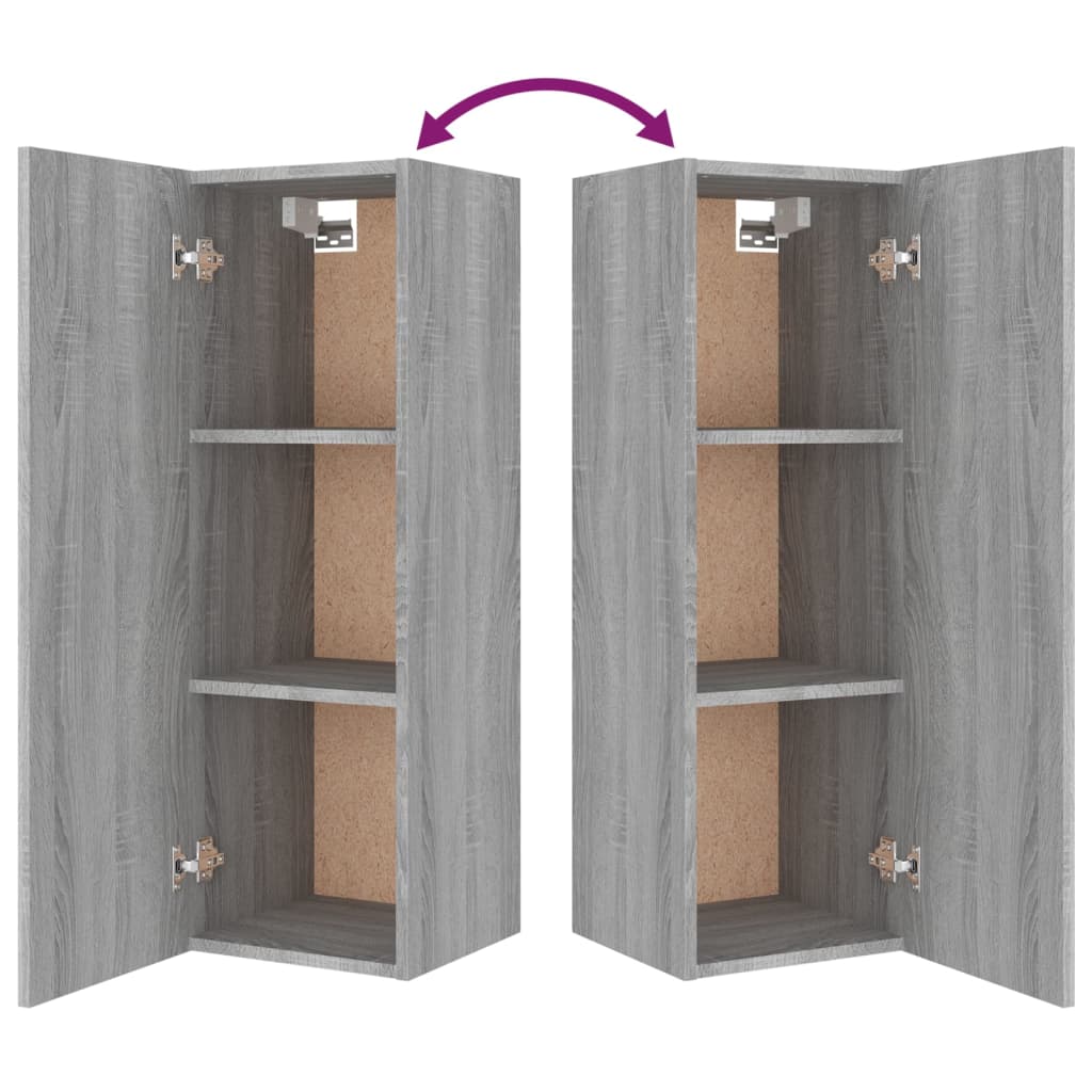 vidaXL Meuble TV, 4 pcs, Gris sonoma, Bois d'ingénierie