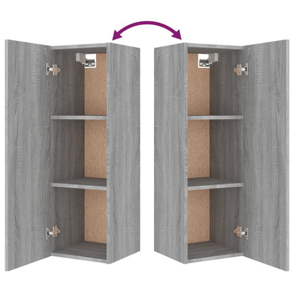 vidaXL Meuble TV, 4 pcs, Gris sonoma, Bois d'ingénierie
