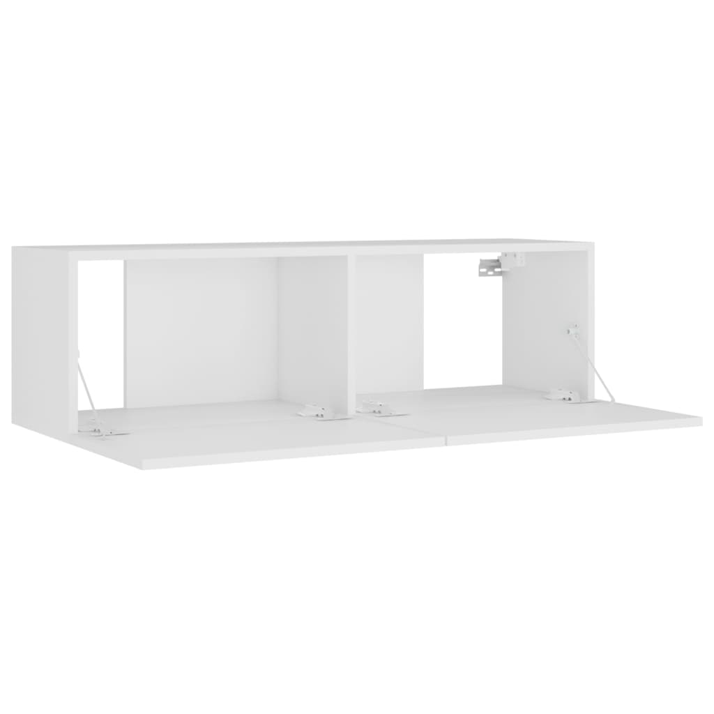 vidaXL Ensemble de 4 meubles TV Blanc Bois d'ingénierie