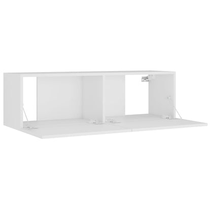 vidaXL Ensemble de 4 meubles TV Blanc Bois d'ingénierie