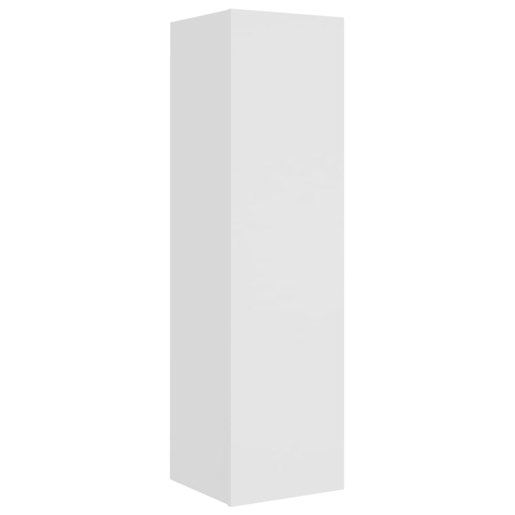 vidaXL Ensemble de 4 meubles TV Blanc Bois d'ingénierie