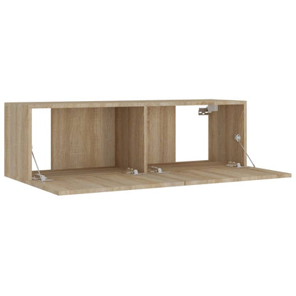 vidaXL Meuble TV 4 pcs Aggloméré Chêne Sonoma