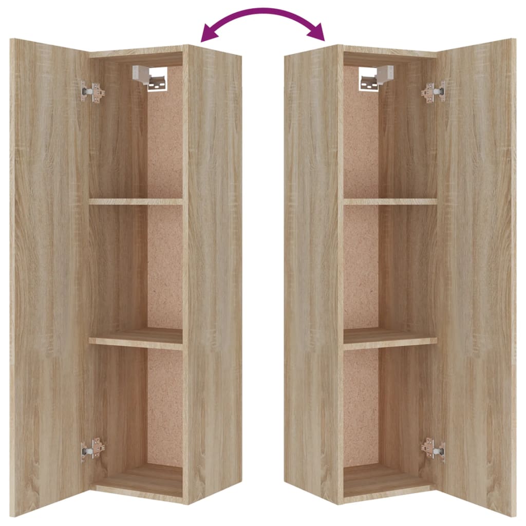 vidaXL Meuble TV 4 pcs Aggloméré Chêne Sonoma