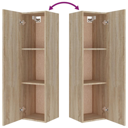 vidaXL Meuble TV 4 pcs Aggloméré Chêne Sonoma