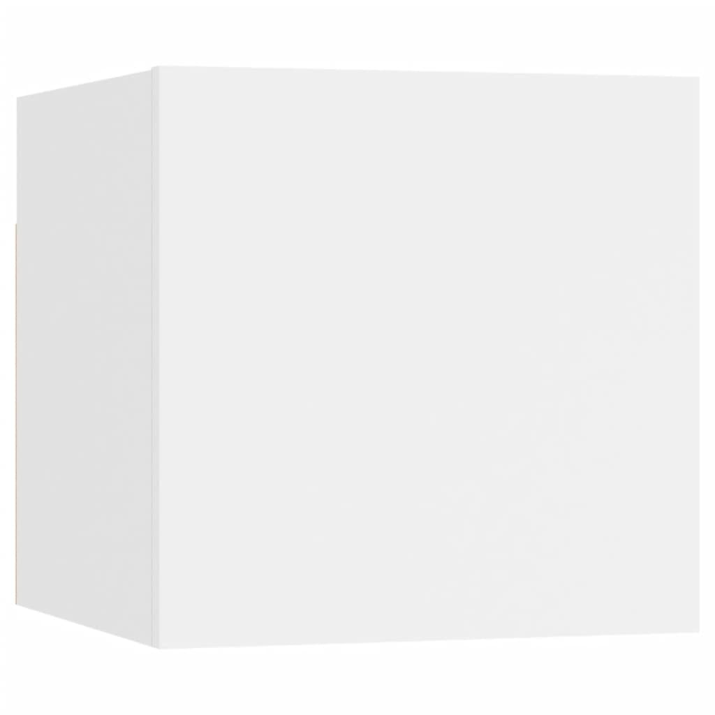vidaXL Meuble TV, 8 pcs, Blanc, Bois d'ingénierie