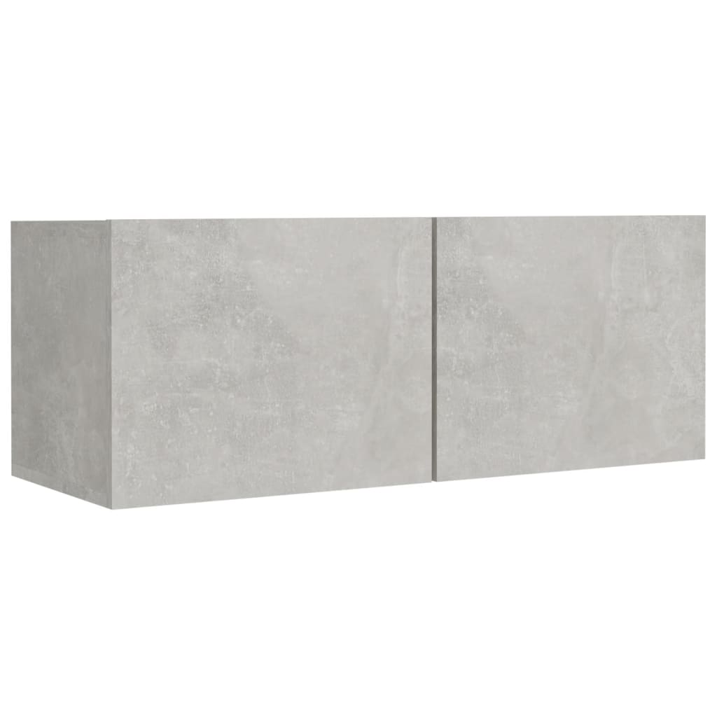 vidaXL Meuble TV 8 pcs Gris béton Aggloméré