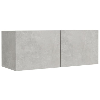 vidaXL Meuble TV 8 pcs Gris béton Aggloméré
