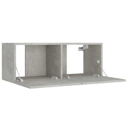 vidaXL Meuble TV 8 pcs Gris béton Aggloméré