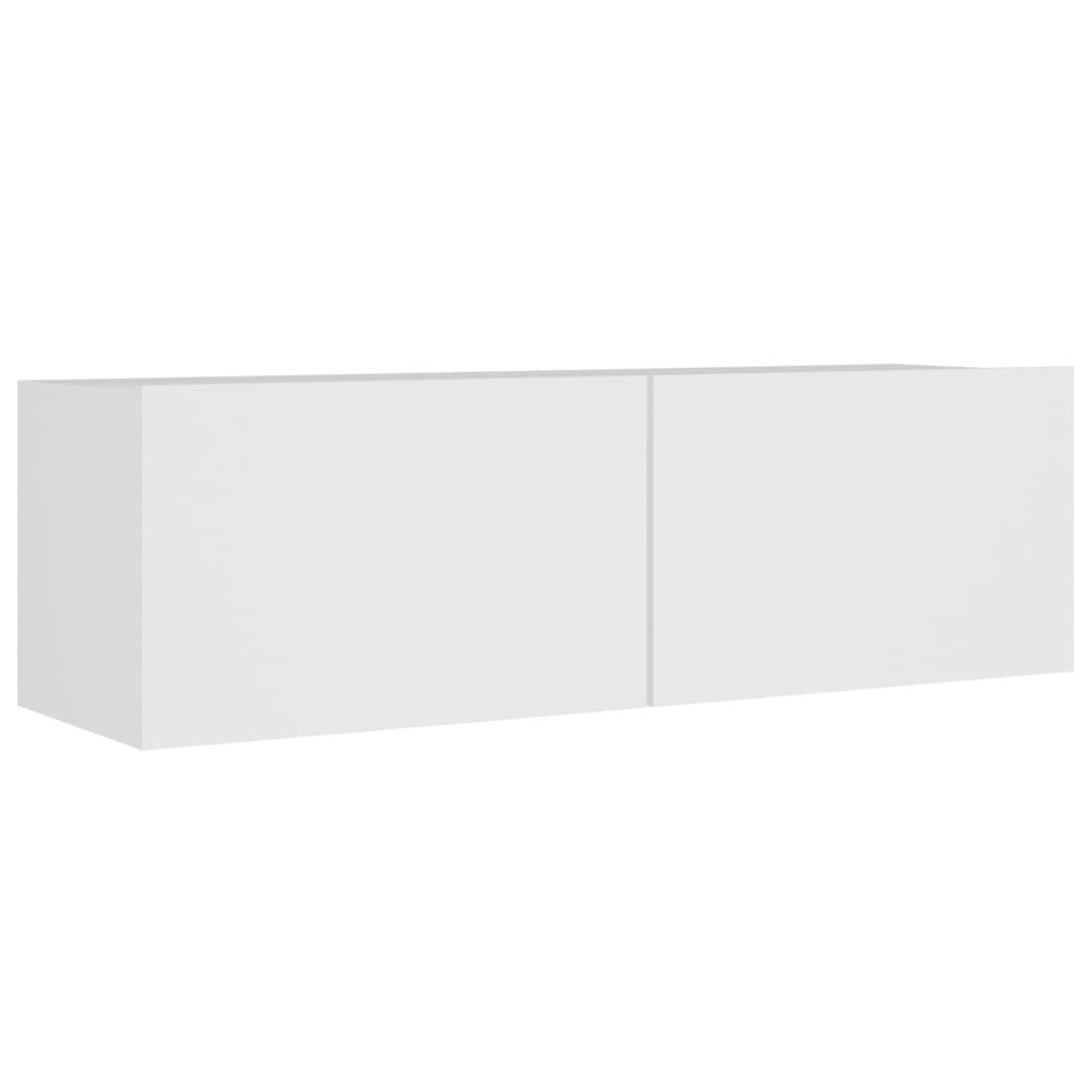 vidaXL Meuble TV, 8 pcs, Blanc, Bois d'ingénierie