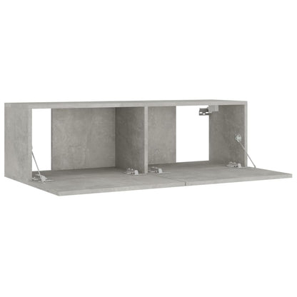 vidaXL Meuble TV 8 pcs Gris béton Aggloméré