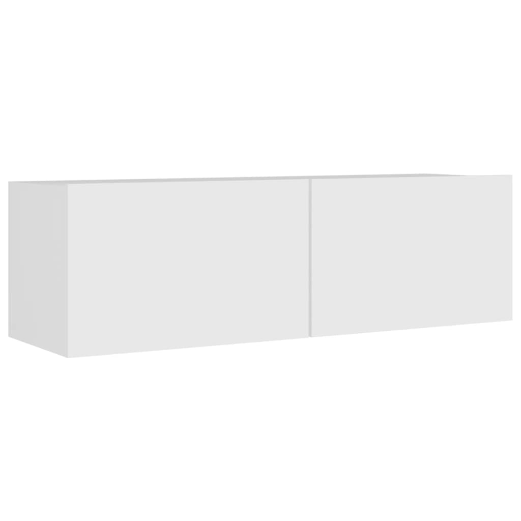 vidaXL Meuble TV, 8 pcs, Blanc, Bois d'ingénierie