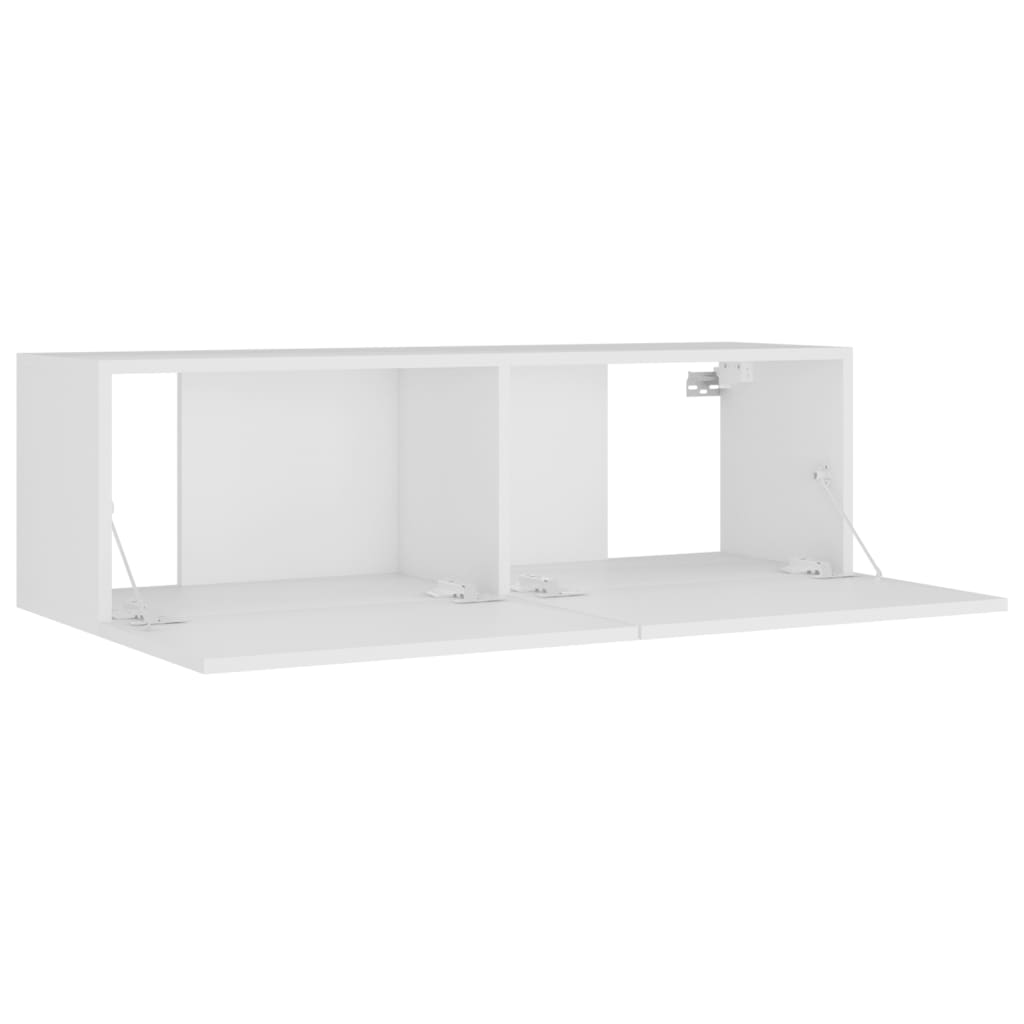 vidaXL Meuble TV, 8 pcs, Blanc, Bois d'ingénierie