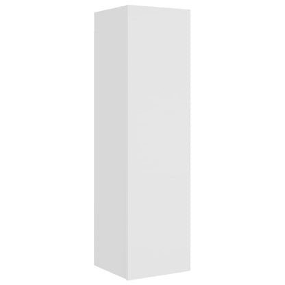 vidaXL Meuble TV, 8 pcs, Blanc, Bois d'ingénierie