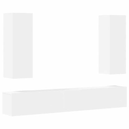 Ensemble de 5 meubles TV vidaXL blanc en bois d'ingénierie