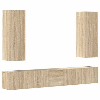 vidaXL Meuble TV 5 pièces Bois d'ingénierie Chêne Sonoma