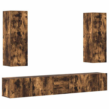 vidaXL Ensemble de meubles TV 5 pcs Chêne fumé Bois d'ingénierie