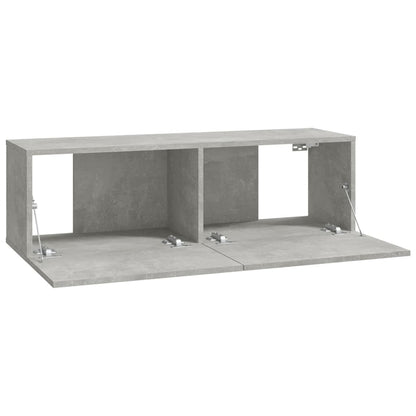 vidaXL Ensemble de 6 meubles TV gris béton, bois d'ingénierie