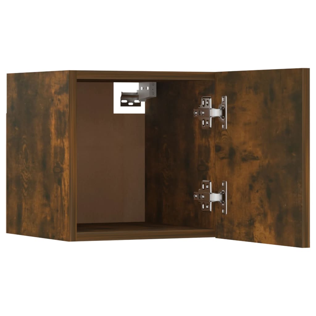 vidaXL Meuble TV, 6 pcs, Chêne fumé, Bois d'ingénierie