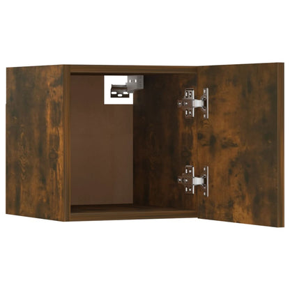 vidaXL Meuble TV, 6 pcs, Chêne fumé, Bois d'ingénierie
