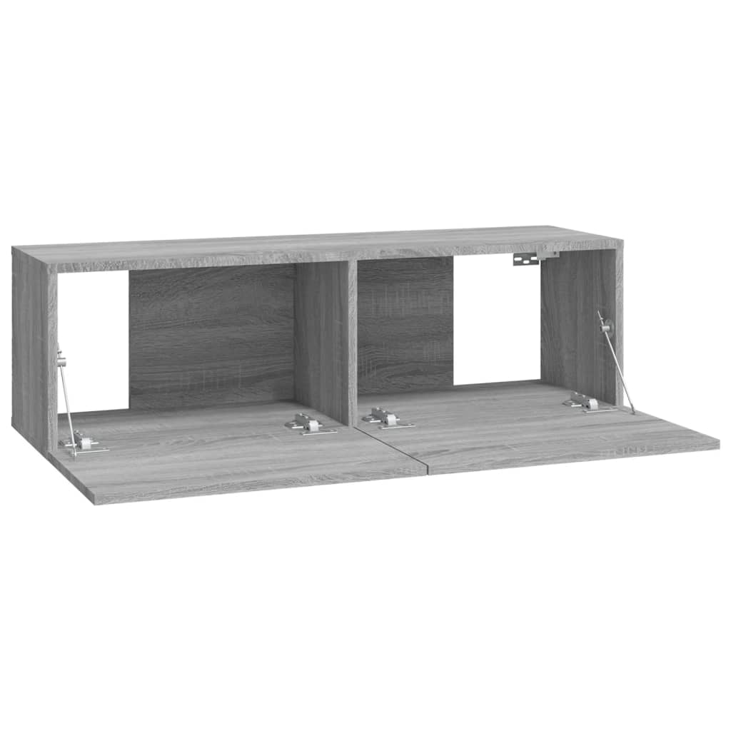 vidaXL Meuble TV, 6 pcs, gris Sonoma, aggloméré