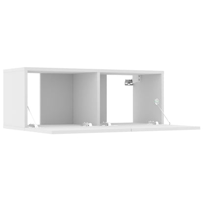 vidaXL Meuble TV 8 pcs Blanc Bois d'ingénierie