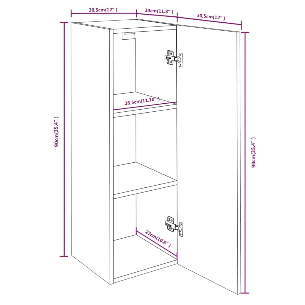 vidaXL Ensemble de 8 meubles TV Chêne Sonoma Bois d'ingénierie