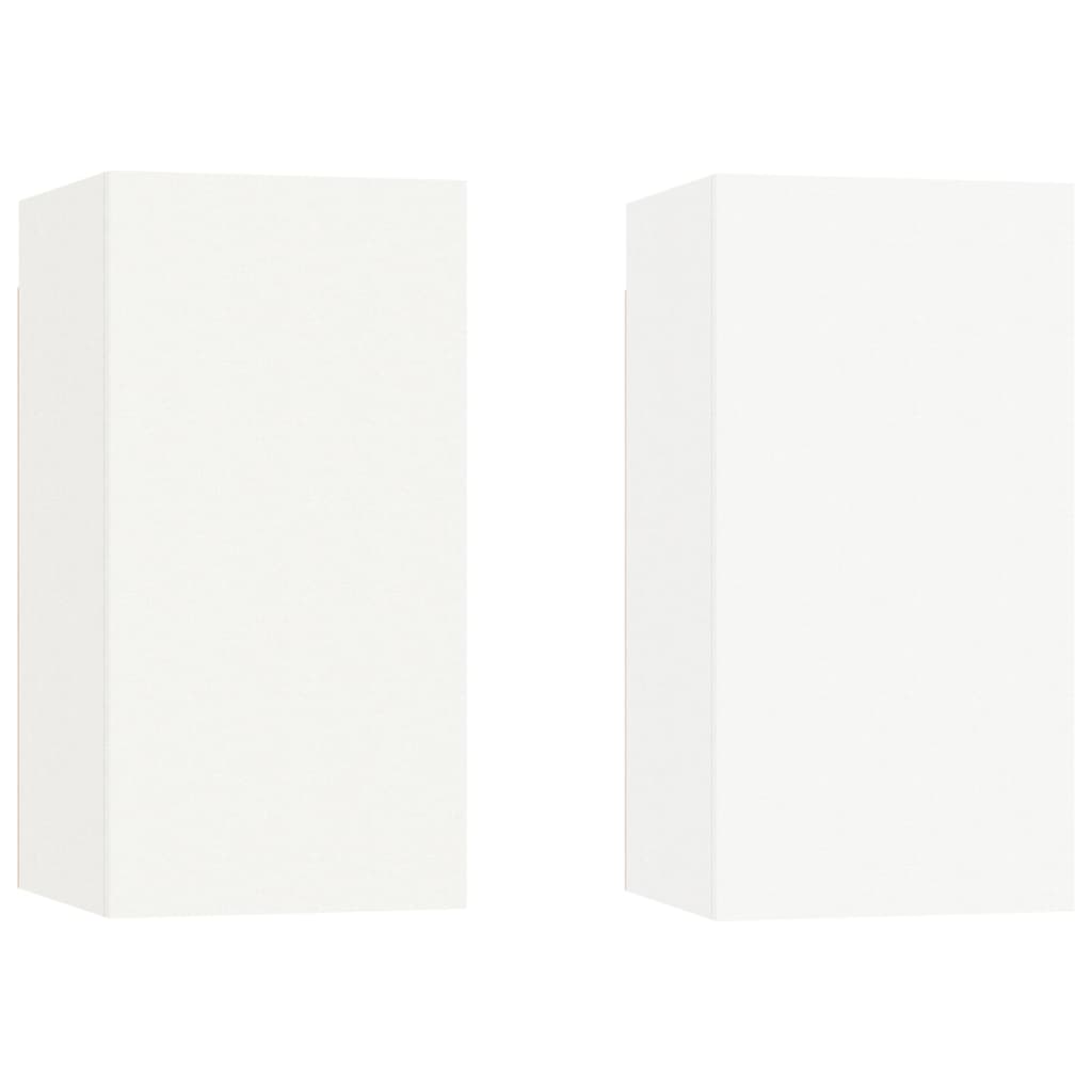 vidaXL Ensemble de 4 meubles TV Blanc Bois d'ingénierie